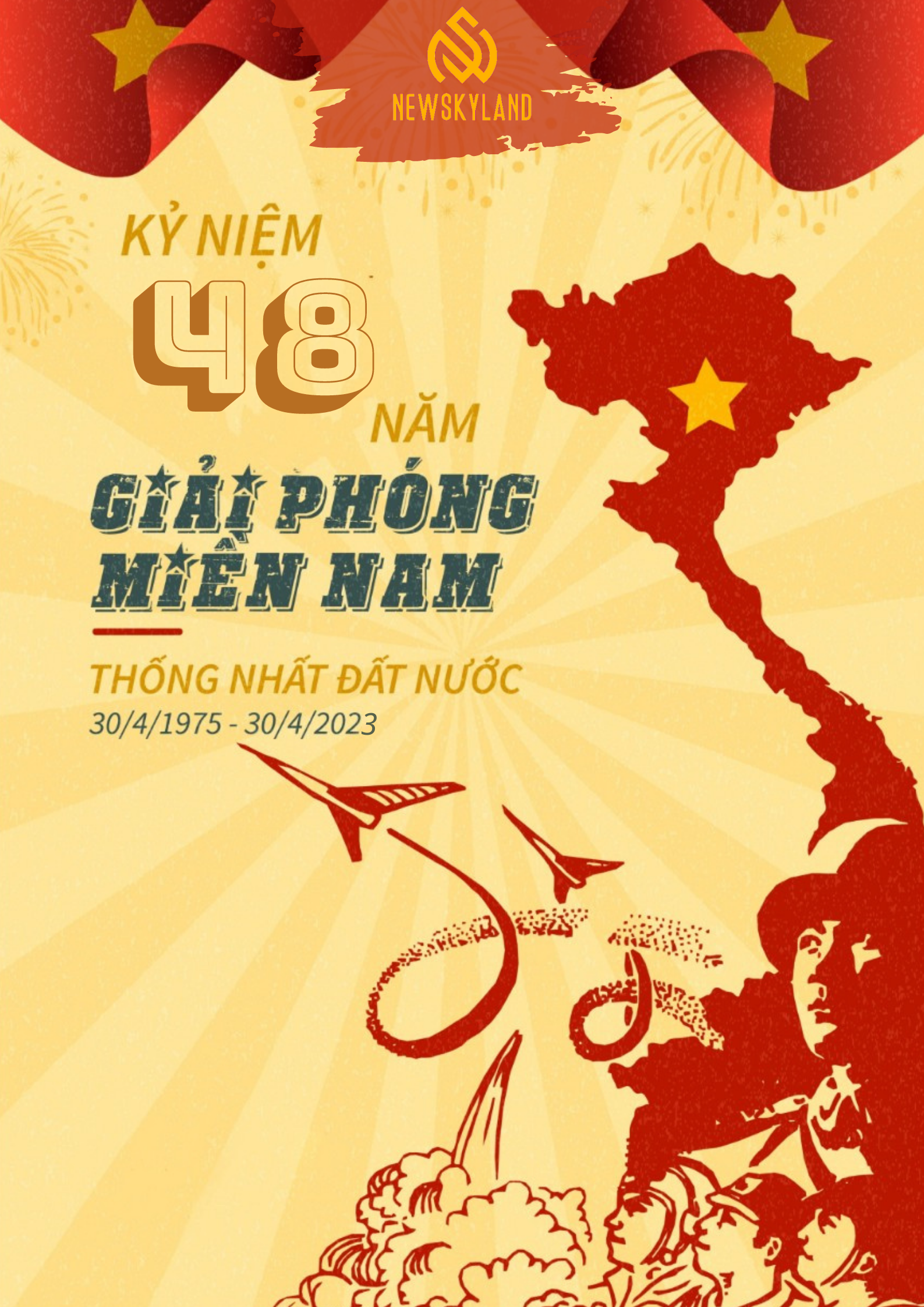 CHÚC MỪNG 48 NĂM NGÀY GIẢI PHÓNG MIỀN NAM (30/04/1975 – 30/04/2023) 