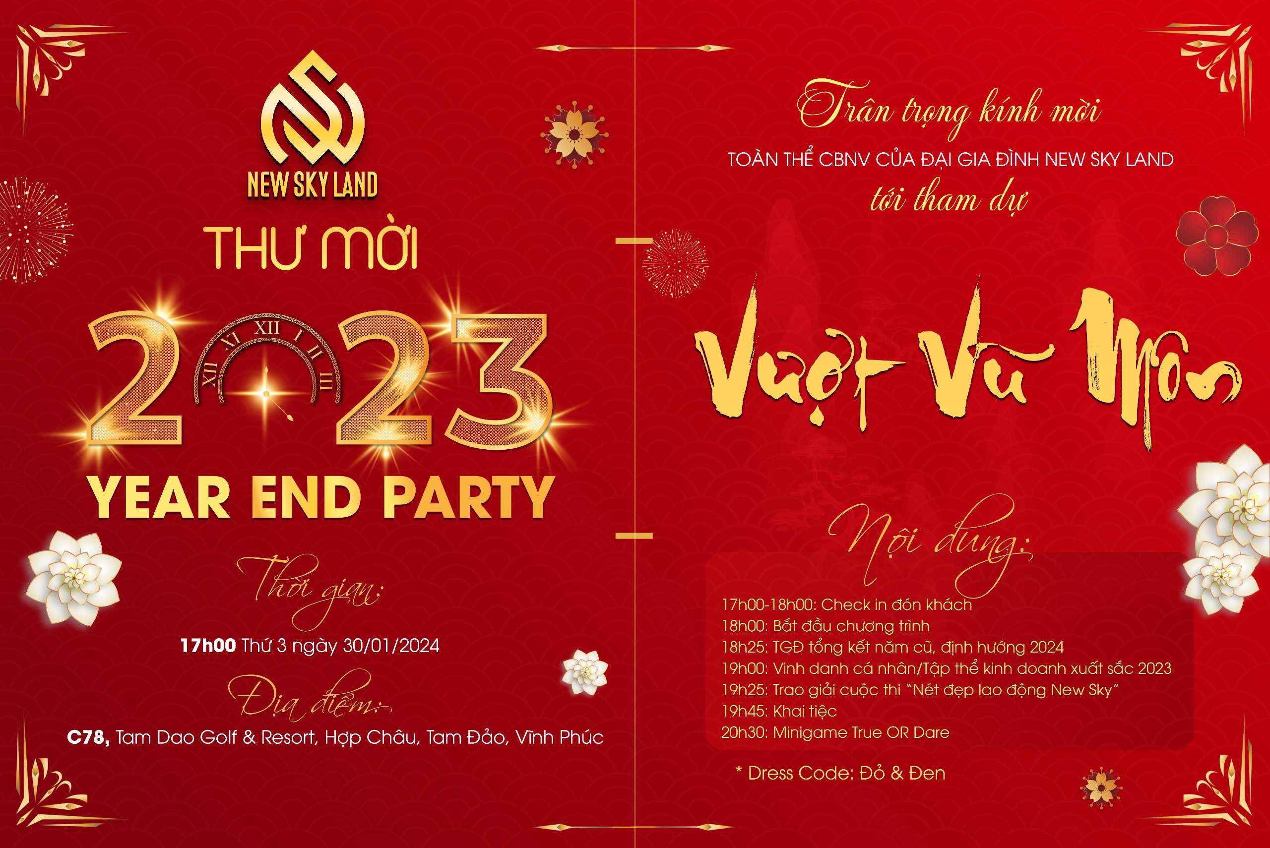 Year End Party New Sky Land 2023 - "Vượt Vũ Môn"